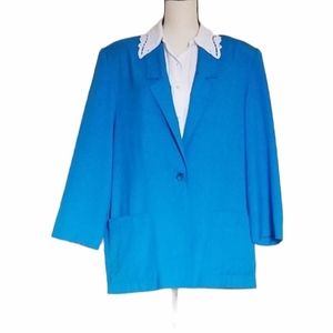 Vintage Blue BlazerJacket Plus Size 14